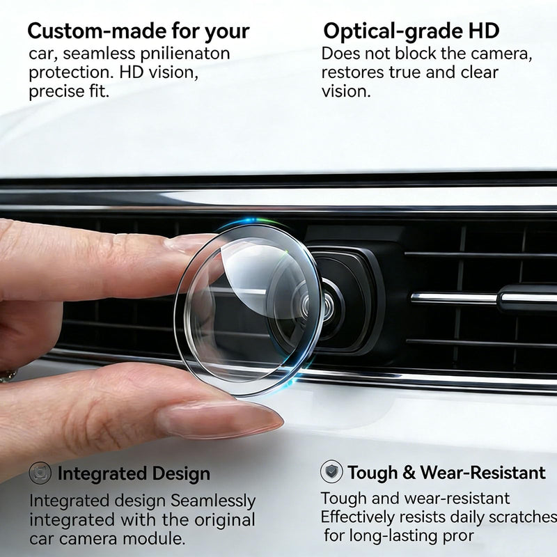 Car Camera Lens Protector, 2PCS Lens Guard for Car Camera, High-Transparency Protective Lens Guard for Car, Scratch Resistant & Easy Adhesive Installation