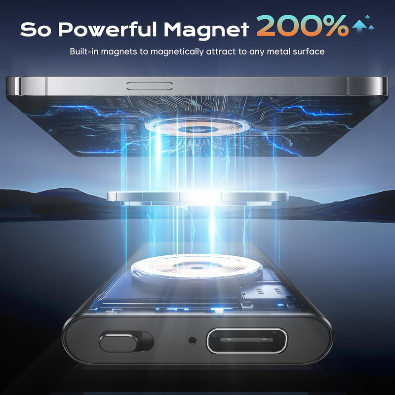 64GB(7000H) Magnetic Voice Recorder, Voice Activation & AI Noise Reduction | HD Audio Recording Device, 7000 Hours Recording Files, Slide-To-Record, Dictaphone for Classes, Interviews, Meetings 64.0 GB