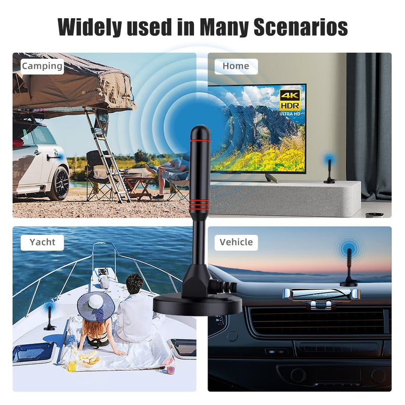  [AUSTRALIA] - Upgraded Enhanced Chip TV Antenna Indoor Antenna for Smart TV for Long Range Reception and Smart TVs HD Digital Antenna with Amplifier Signal Booster for Local Channels On 4K 1080P/ Factory Supply