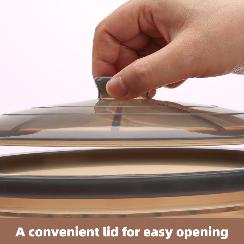 Microwave Steamer Cooker Collapsible Bowl-Silicone Steamer Cookware with Handle Lid for Vegetables Fish Prep Meal Food with Removable Rack BPA Free, Easy to Store, Freezer & Dishwasher Safe, Large Black