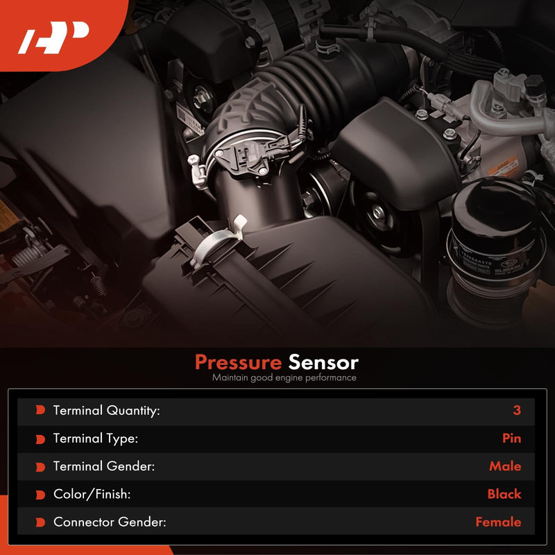 A-Premium Pressure Sensor Replacement for Peterbilt 357 1988-2003 362 1988-2004 372 377 378 379 385 388 389 International 8100 8200 8300 9300 9400 9600 9900