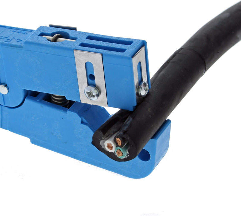 IDEAL Industries, Inc. 45-164 Ringer Adjustable Blade Cable Stripper, Cable Stripping Tool for 1/4 in. - 9/16 in. O.D. Cable, Blue, 1 Stripper 1/4" - 9/16" Cables