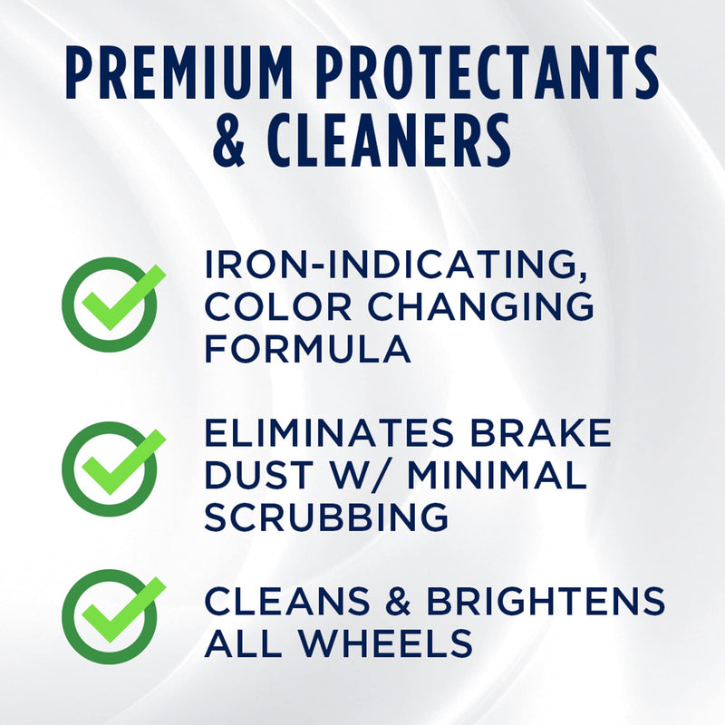 303 Products Heavy Duty Wheel Cleaner - Rim Cleaner for Car - Brake Dust Remover - All Wheel Safe - Iron Indicating Formula - Non Corrosive Formula, 15.5 fl. oz. (30597CSR) Packaging May Vary