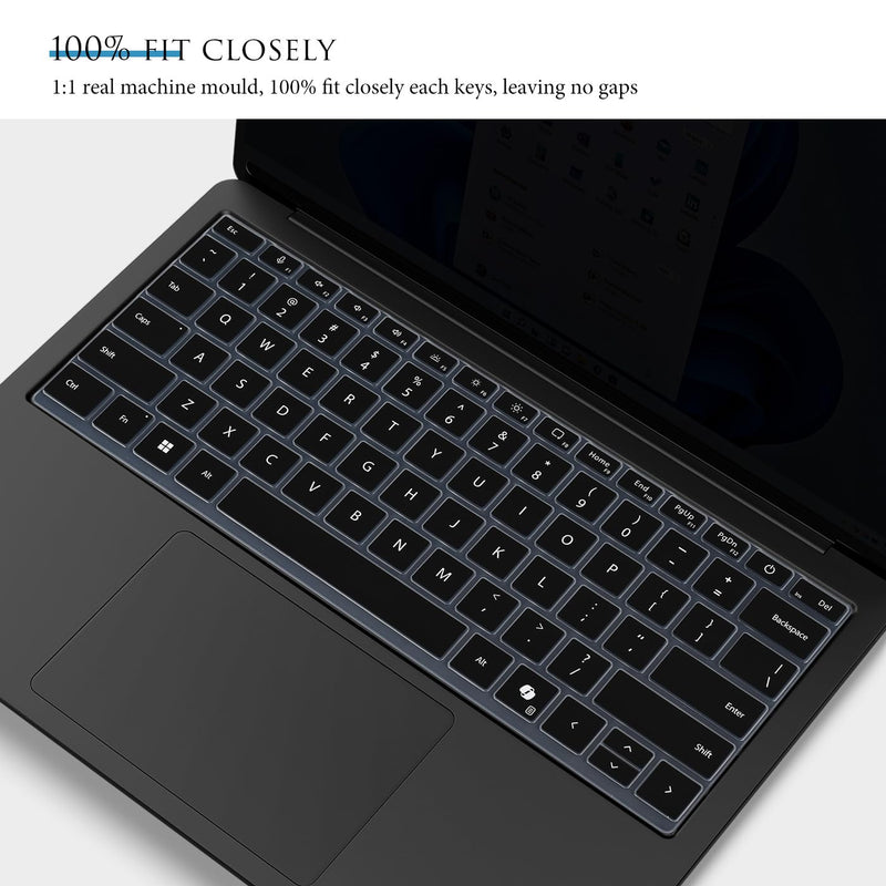 Keyboard Cover Compatible with Microsoft Surface Laptop 2026 2024 | for Microsoft Surface Laptop 8th 7th Edition Copilot+ PC, 13.8 inch & 15 inch, Keyboard Skin Protector, Black