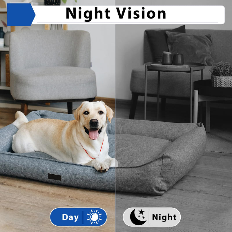 DJDAI Hidden Camera Clock, 1080P HD WiFi Security Cameras with Night Vision, Motion Detection, 2.4/5GHz Wireless Nanny Cam with Remote View for Indoor, No Audio Function
