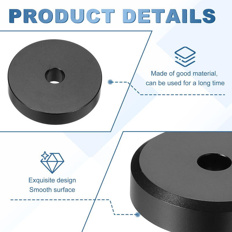 MECCANIXITY 45 Record Adapter, 1.5'' Aluminum Matte Vinyl Record Adapter Turntable Disc Weight Stabilizer Universal Disc Stabilizer for 45 RPM Vinyl Discs, Black