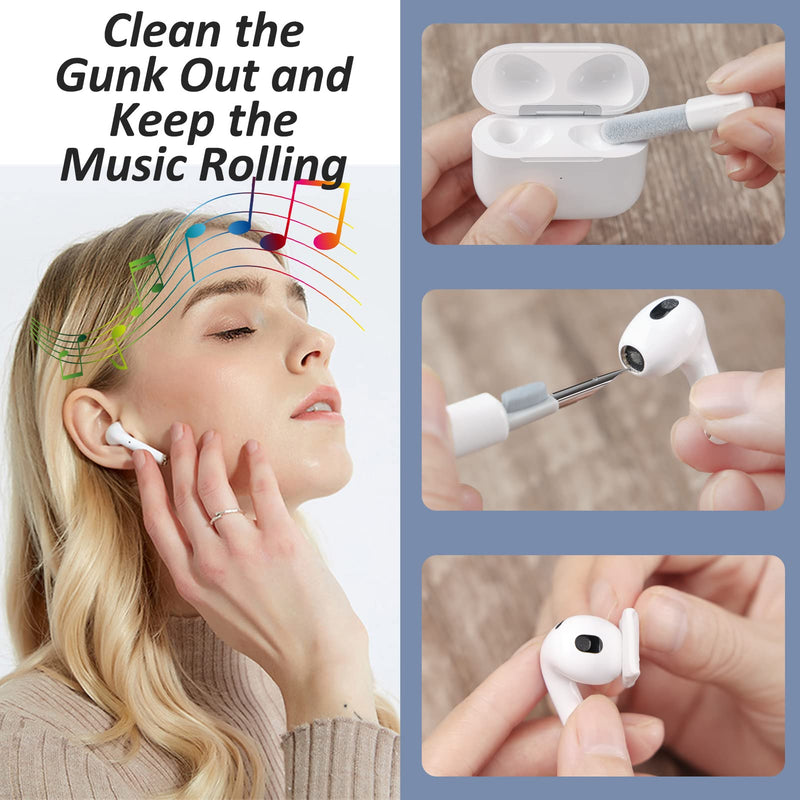 for iPhone Cleaning Kit Port Cleaner, Repair and Restore Tool for iPad Pro Watch Cell Phone Charging Port, Lightning Charger Cables Speaker Airpod Cleaning Putty Dust for All Devices Snow White