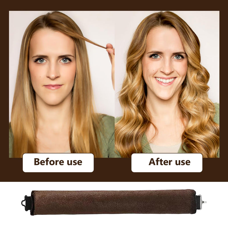 Heatless Curlers,Heatless Curling Rod,Overnight Hair Curlers,Heatless Curl | Rods Hair Rollers,Sleep In HeatlessCurlers,No Heat Curler Roller for Big Waves, Soft Velvet Thick Flexi Rods (3 Pcs)