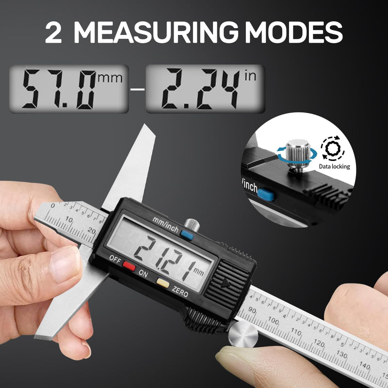 Digital Depth Caliper Electronic Depth Gauge Caliper Depth Rule for Accurate Depth Measurement and DIY Use 0-150mm 0.01mm