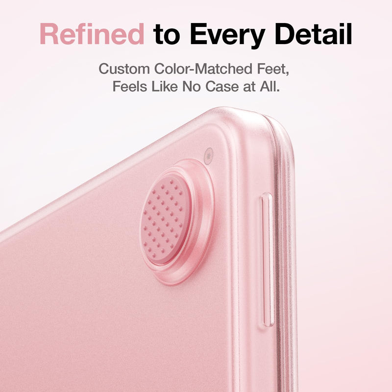 Soonjet for MacBook Neo Case 13 inch 2026 A3404, Anti Crack, Blush Clear | 100% Color Match, Matte Pink, Fingerprint & Scratch Resistant, Mac Laptop Cover, Protective Hard Shell, Close Seamlessly Fit