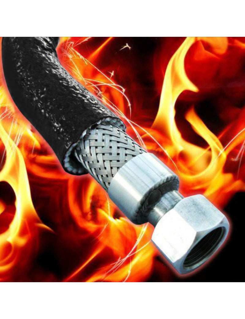 3/4"(19.05mm) ID Fire Sleeve Heat Sleeve Heat Shielded Fire Thermo Armor Silicone Coated Fiberglass for Automotive Hose Lines & Electrical Wiring,5 Feet(Black) Black 3/4" ID*5FT