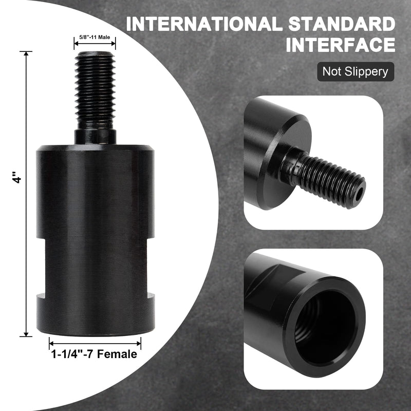 Core Drill Bit Adapter 1 1/4"-7 Female to 5/8"-11 Male, for Use with Diamond Core Bits (Standard) 1-1/4"-7 Female(Standard)