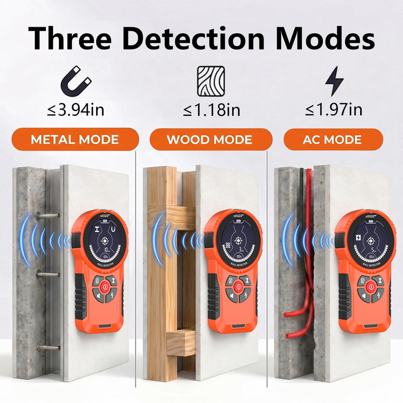 NOYAFA Stud Finder Wall Scanner,6 in 1 Multifunctional Wall Detector | Smart Chip,HD LCD Display, Electronic Stud Sensor for Wood Studs, Metal, Live AC Wires, Joists and Pipes Detection