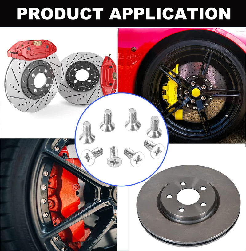 Automotive Screw Rotor Brake Disc Retaining,93600-06014-0H,Stainless Steel Retaining Screws for Front and Rear (16) 16