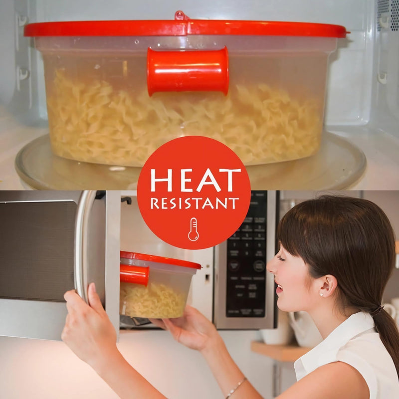 Versatile Microwave Pasta Boat, Sturdy Food Grade Heat Resistant PP Material, Pasta Cooker Vegetable Steamer Boat Strainer, Massive Capacity Up To 5 Pounds
