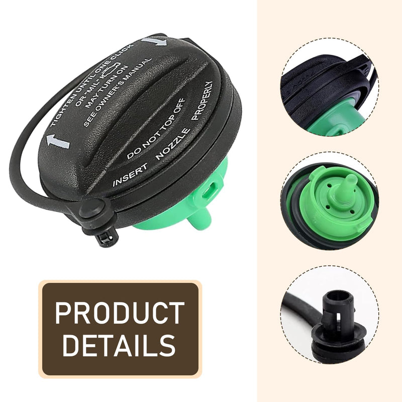 Pack-1 Car Fuel Tank Cap, 2.44" Waterproof Leakproof Sealing Cap, Fuel Filler Port Stay Closed Protective Cover Replacement 5C0201550T 5Q0201550L, Compatible with Volkswagen Audi (Black)