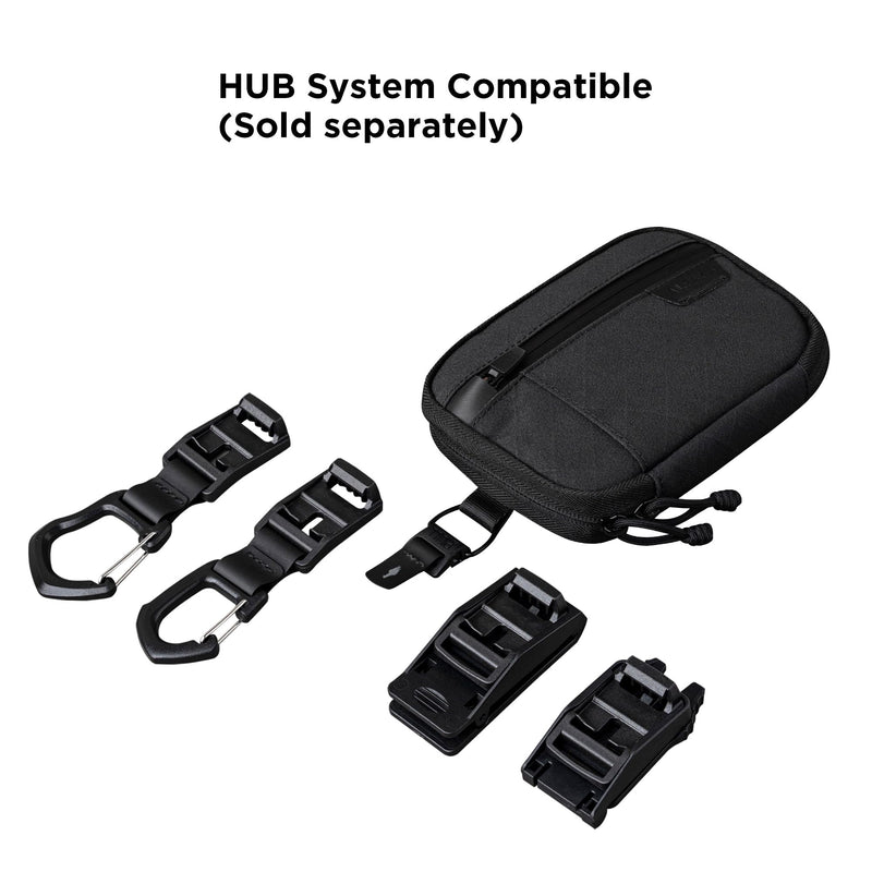 ALPAKA Admin Pouch Pro EDC Organizer - Small Tool Pouch with Smooth Zipper, Weatherproof Storage for Electronics, Cables, Travel Accessories - Black Axogrid 300D Fabric