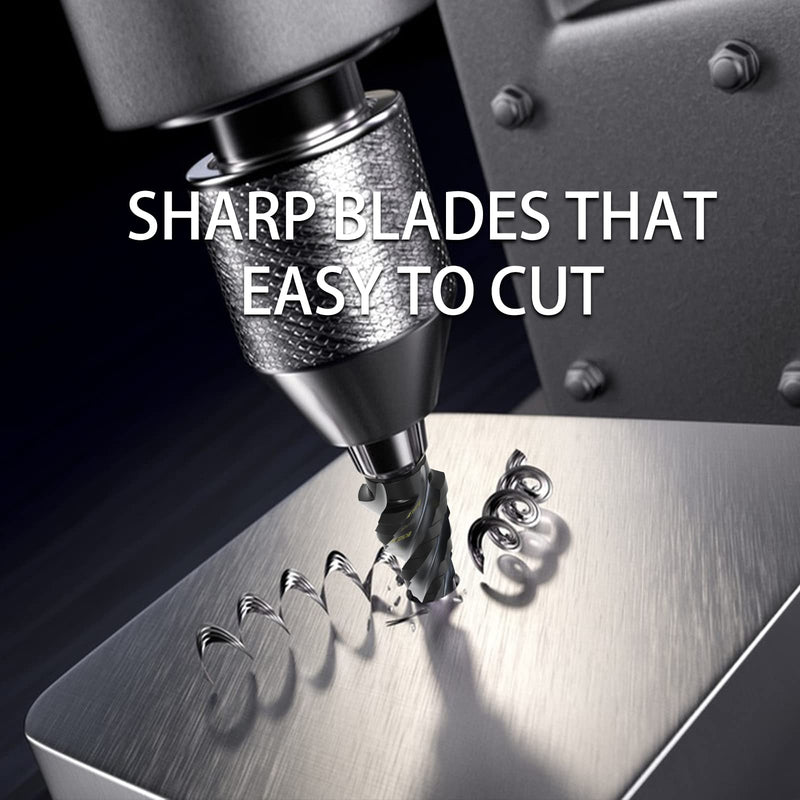 M35 Cobalt Step Drill Bit Four Spiral Flute, 3/16"-7/8" (12 Step Sizes) - Ideal for Metal, Stainless Steel, Wood, Plastic - 1/4" Hex Shank 3/16" - 7/8"