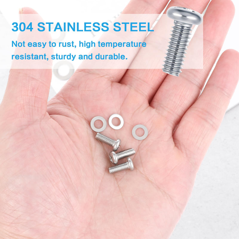 10 PCS M4 X 10mm Screws with 10 Washers Monitor Arm Mount Screws Computer Monitor Mounting Screw TV Wall Screw tv Mount for Back of Grouphead Screen Stand Phillips Head for Wall Arm