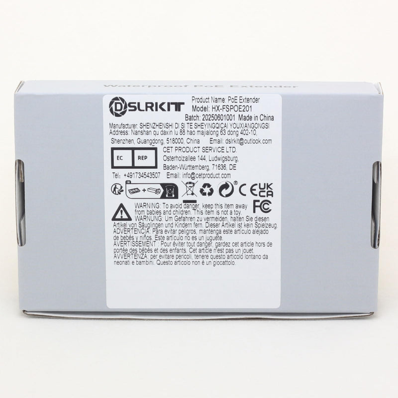 1 to 2 Port PoE Extender Cascade Repeater Outdoor Rainproof 3-Port PoE Switch
