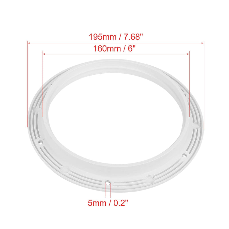 X AUTOHAUX 6" White Circular Non Slip ABS Inspection Hatch Deck Plate with Detachable Cover