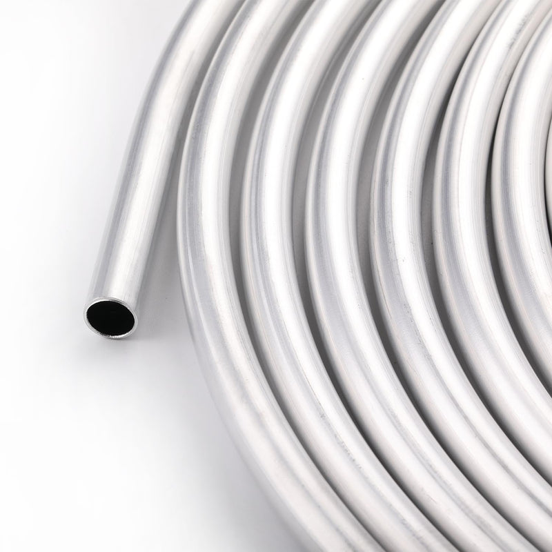 3/8" OD Aluminum Hard Fuel Line Hardline Tube Tubing Coil 25 Feet Roll 3/8"OD 25FT