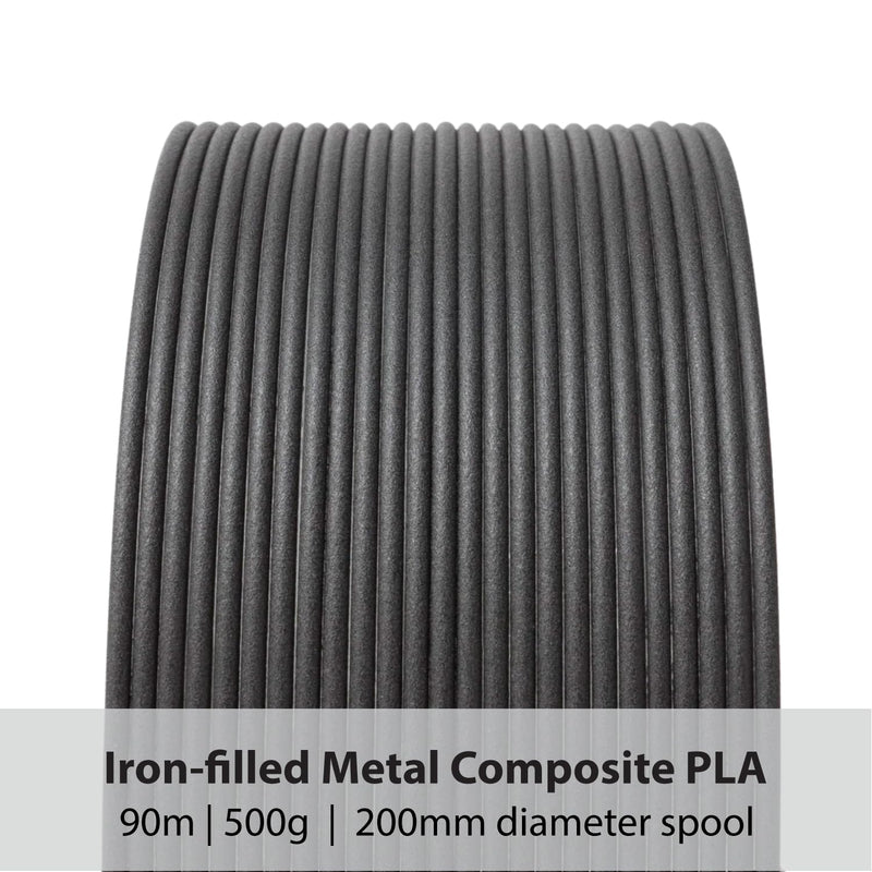 Protopasta Ferromagnetic Iron PLA 3D Printer Filament | ProtoPlant Metal-Filled PLA Plastic Printer Filament with 45% Iron | Patina Friendly Metal Composite Filament | 500g Metallic Spool 1.75mm Magnetic Iron Pla, 500g