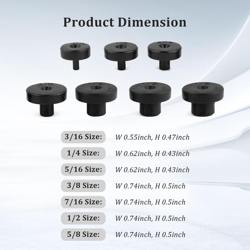 7PCS Double Flare Tool Adapters Set,Brake Line Flaring Tool to Connect 3/16'' 1/4'' 5/16'' 3/8'' 7/16'' 1/2'' 5/8'' Brake Circuits,Universal Flare Tool Car Accessories for Car Truck SUV