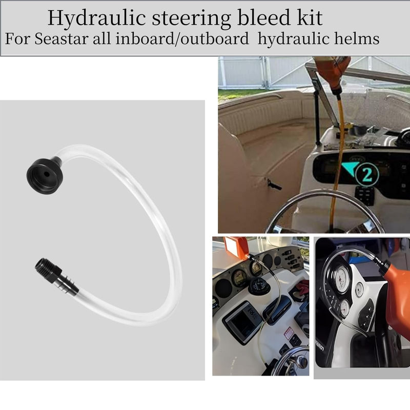 Compatible with Seastar hydraulic steering system's bleed and fill packs, leak free accessories, quick connection to professional bleed packs