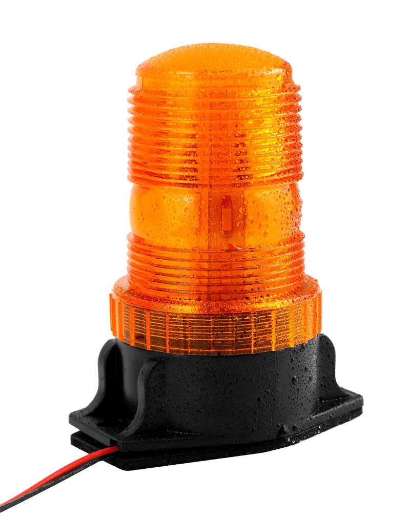 QWORK Amber Led Strobe Lights, Warning Emergency Flashing Beacon Lights for Trucks, Cars, Bus, Tractor, Mower, ATV, Golf Carts, UTV, 2 Pack