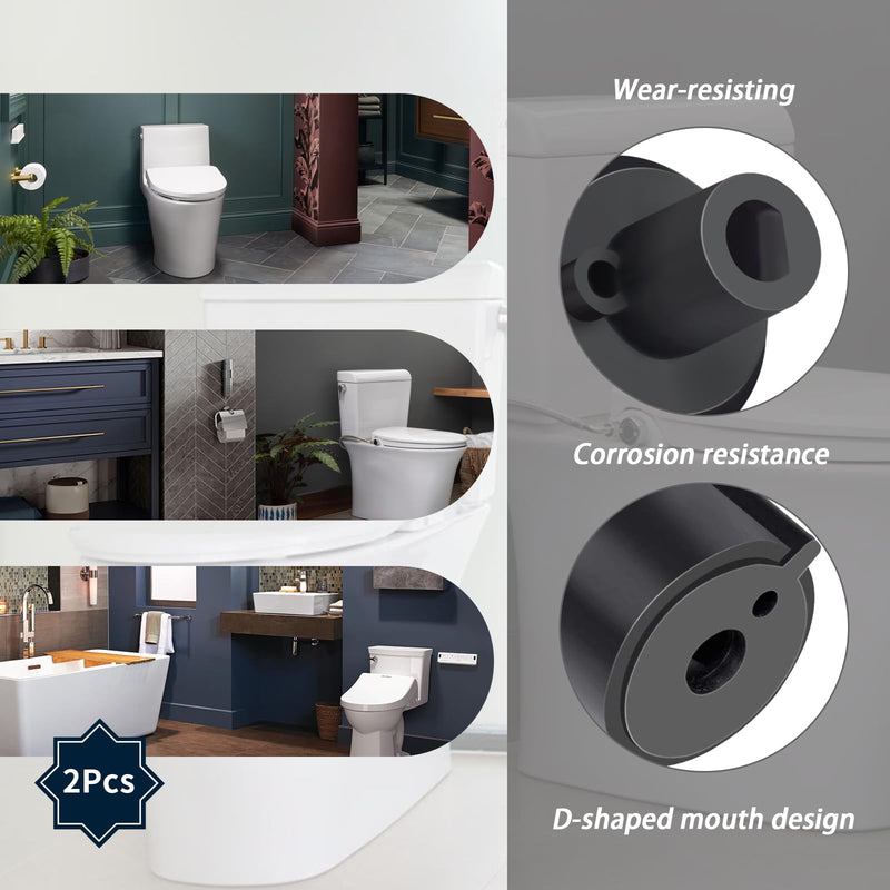 Replacement Knob(2Pcs) Compatible with Brondell Bidet Toilet Seat Non-Electric Bidet(For the center plastic section only) - Black (2) 2