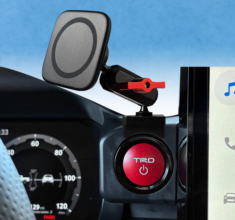 Aluminum Alloy 2026 2025 2024 Tacoma 4Runner Magnetic Phone Mount Holder | Cradle for 2026 2025 2024 Tacoma 4Runner|for Most Smartphones| Forward Extendable | Aluminum Alloy 14”-2024+ Tacoma