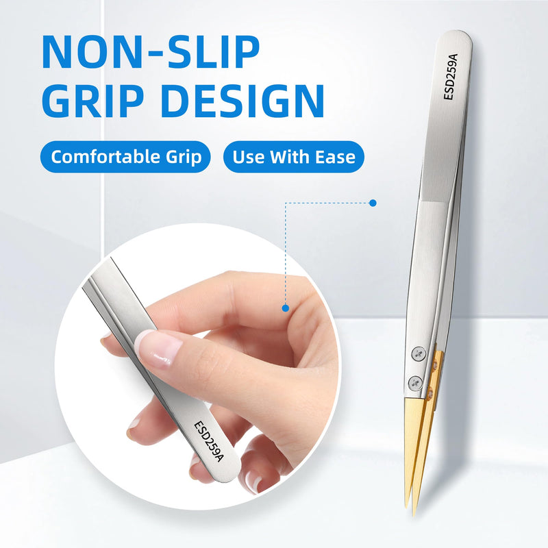 Boxwood Pointed Tweezers Precision Anti-Magnetic Tweezers Lightweight High-End Pointed for Watch Repair Ideal for Watch Maintenance