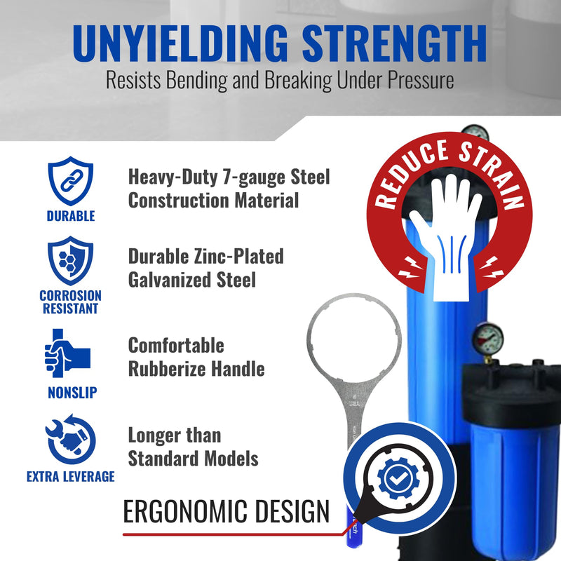 Superb Wrench SPBW-5 Heavy Duty Metal Water Filter Housing Wrench (5.93 inch Inside Diameter)
