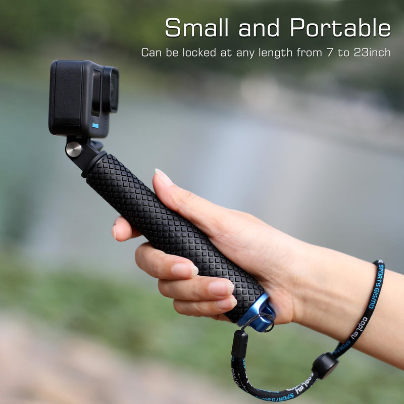 7''-23''Waterproof Pole Selfie Stick Pocket Size Underwater Handle Grip Monopod Alumium for Gopro Hero Session Max Insta360 AKASO DJI OSMO Digital Cameras 7''-23'' Stick