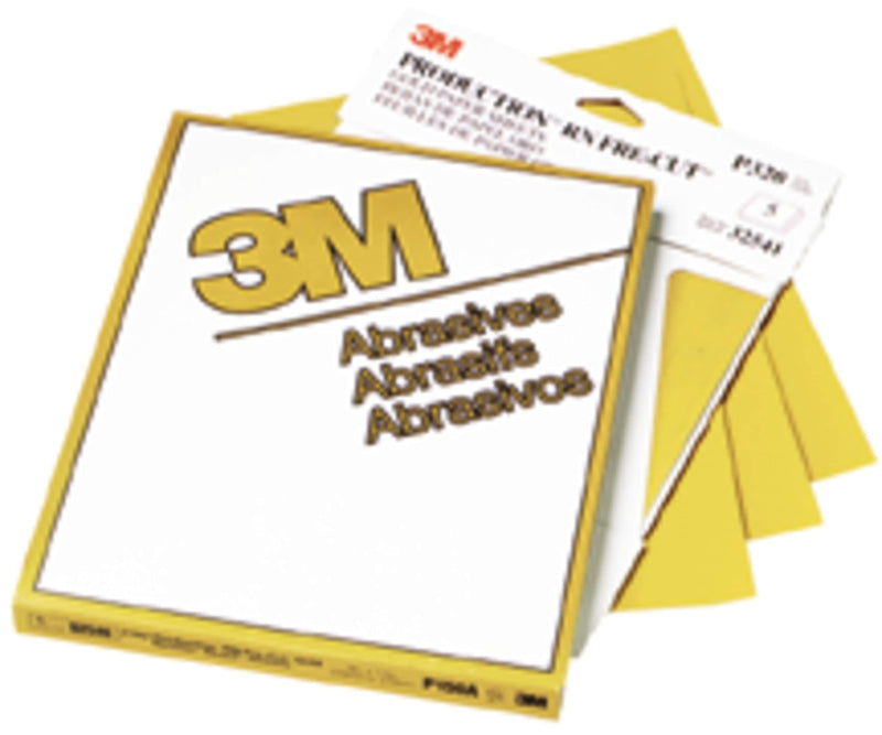 3M Gold Abrasive Sheet 216U, 02539, P400 Grade, 9 in x 11 in, 50 sheets, Automotive Abrasive Sheets 11in x 9in