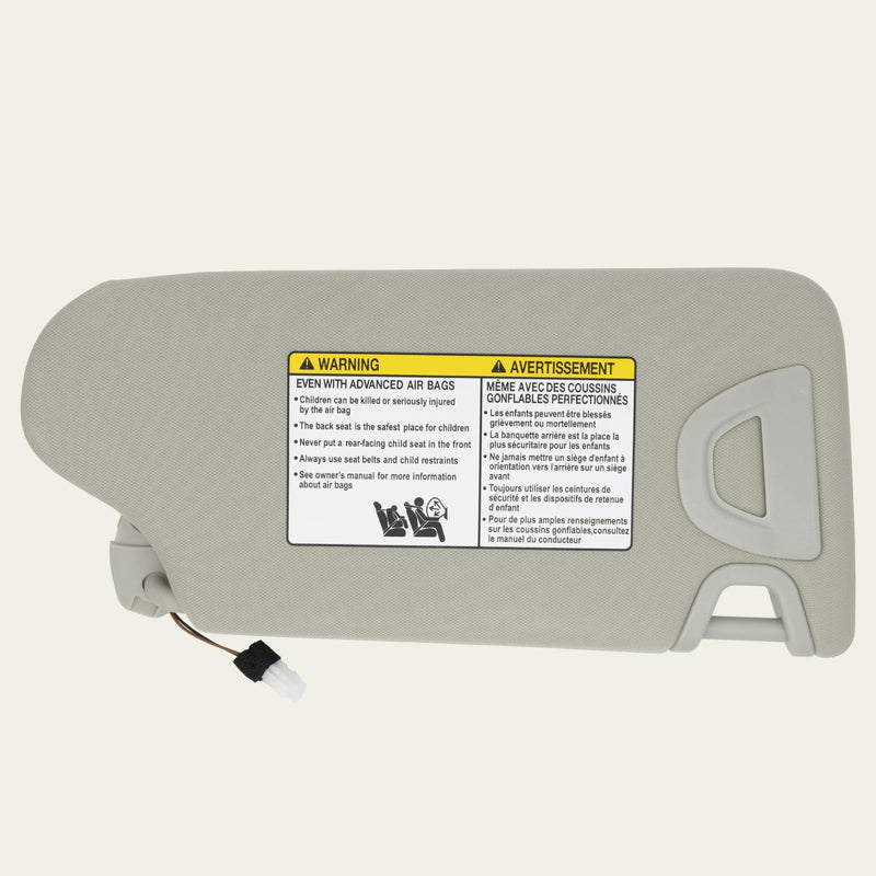 Driver Left Side Sun Visor Replacement Compatible with Nissan Altima 2013 2014 2015 2016 2017 2018 with Light Switch 96401-3TA2A Color Grey Gray（Left Driver)