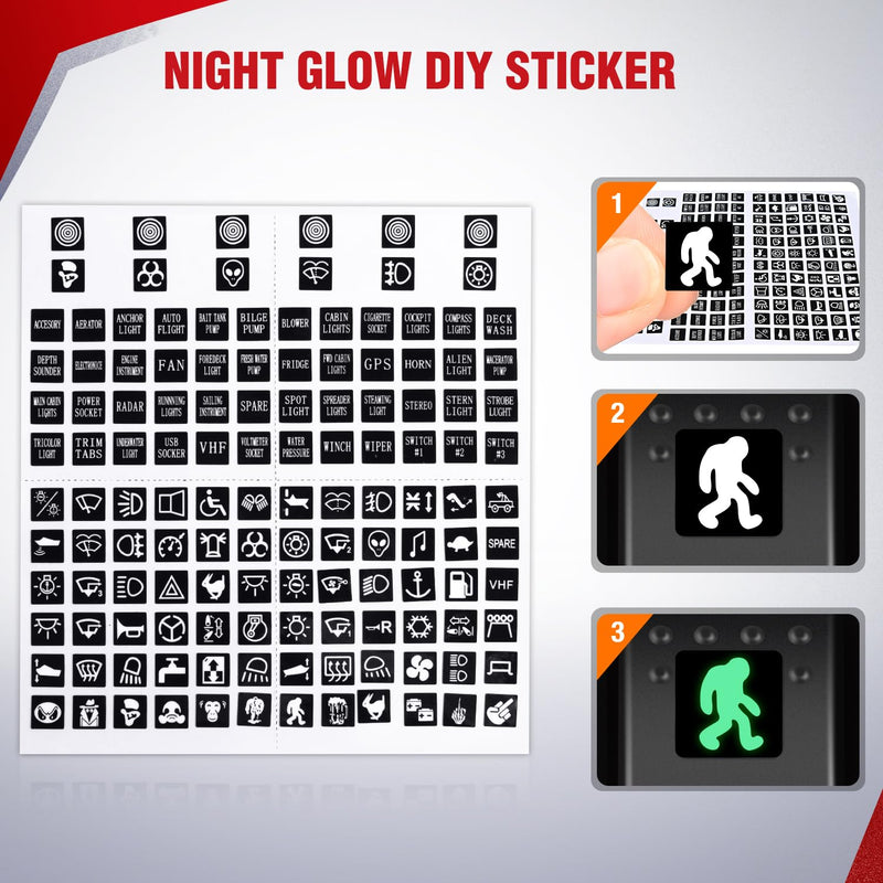 Nilight 16AWG LED Light Bar Wiring Harness Kit 12V On/Off 2 Gang Rocker Switch Panel Power Relay Blade Fuse 5Pin Toggle Switches for Cars Boat ATV Trucks-4 Leads 2Gang Rocker Switch 16AWG Wiring Harness