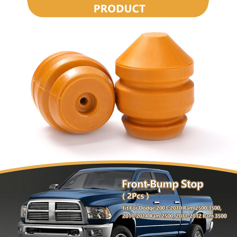 2Pcs Front Bump Stops, Lower Control Arm Jounce Bumpers Replacments Compatible with Dodge Ram 2500 3500 2003-2010,fits for Ram 2500 2011-2014,fits for Ram 3500 (2WD Only) 2011-2012
