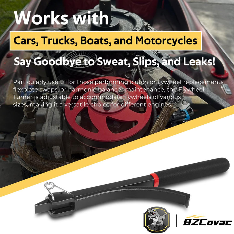 Flywheel Turner Locking Holding Tool, Flexplate Turning Tool for Automotive Engines & Outboard Motor Servicing