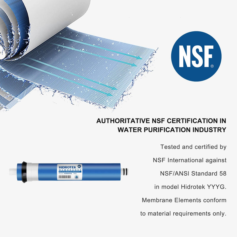 150 GPD Reverse Osmosis Membrane for RO Water Filtration System - NSF Certificated