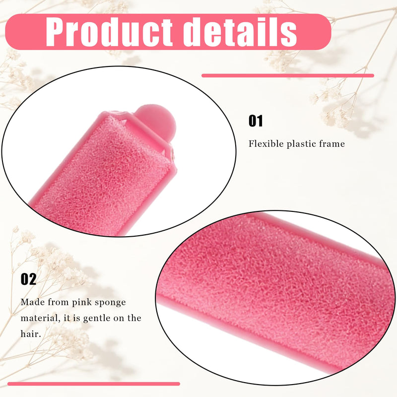 12pcs Foam Rollers Hair Soft Sponge Curlers for Sleeping Overnight | Large Small Sizes Comfortable and Easy Flexible for Volume Heatless Diy Foam Roller Hair Styling Tools for Home Salon Women