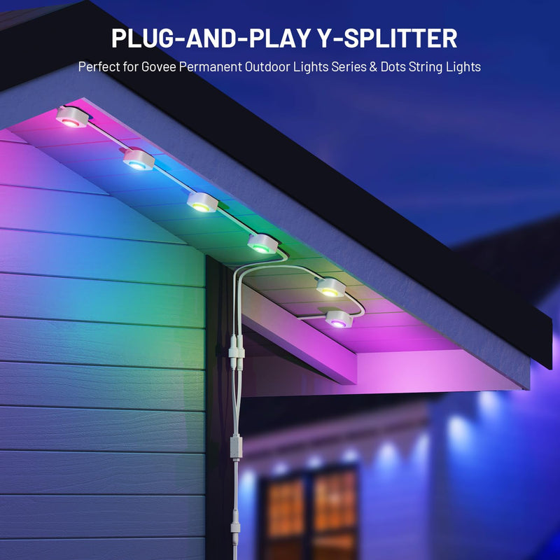 32FT Extension Cable for Govee Outdoor Lights Series & Dots String Lights, IP68 3-Pin Waterproof Extension Cord for Govee H705A H705B H705C, H705D H705E H705F, H706A H706B H706C, H805A H805B H805C 32FT Extension Cord-1PCS