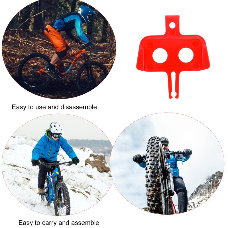 8PCS Bike Brake Pads, Bicycle Disc Brake Pad Spacer, Bicycle Hydraulic Disc Brakes Pad Spreader Bike Accessories Cycling Repair Tools for Mountain, Road Bikes (Orange)