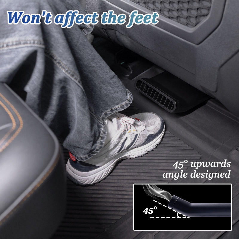TOPINSTALL 2025 Plug-in Under Seat Vent Deflectors Compatible with 2021-2025 Ford Bronco 4 Doors, Cooler Summer Air Vent Extension for Rear Seat Passenger 2PCS (Fit for OEM & Regular Floor Mats)