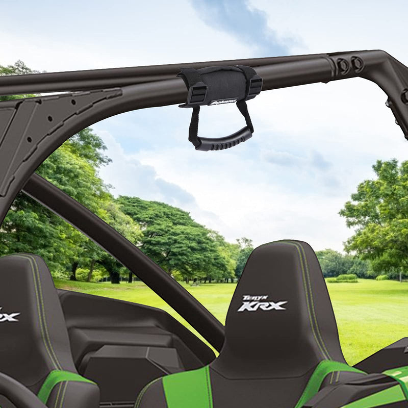UTV Roll Bar Grab Handle Grips, UTV Grab Handles for 1.5"-2" Roll Bar Compatible with Polaris RZR, Can Am, Gator, Kawasaki, Wildcat, Yamaha Rhino and YXZ (2 Pack) 2 Pack(black)