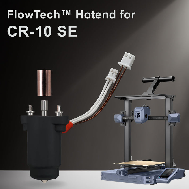 Microswiss FlowTech Hotend for Creality CR-10 SE - Leakproof Nozzle - Cold Nozzle Change - High Flow - All Metal Design - Made in USA