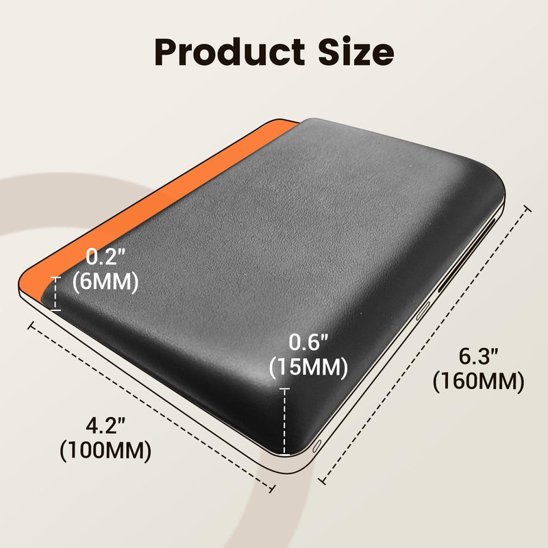 HONKID Low Profile Mouse Wrist Rest for Slim Mouse Wrist Pad for Magic Trackpad, Made of Cool Gel and Non-Slip Rubber Base, Easy Typing and Relieve Wrist Pain, Black