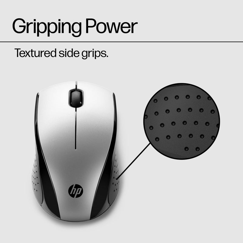 HP X3000 G3 Wireless Mouse Silver, up to 15-Month Battery,Scroll Wheel, Side Grips for Control, Travel-Friendly, Blue LED, Powerful 1600 DPI Optical Sensor, Win XP,8, 11 Compatible (683N9AA#ABL) New Version