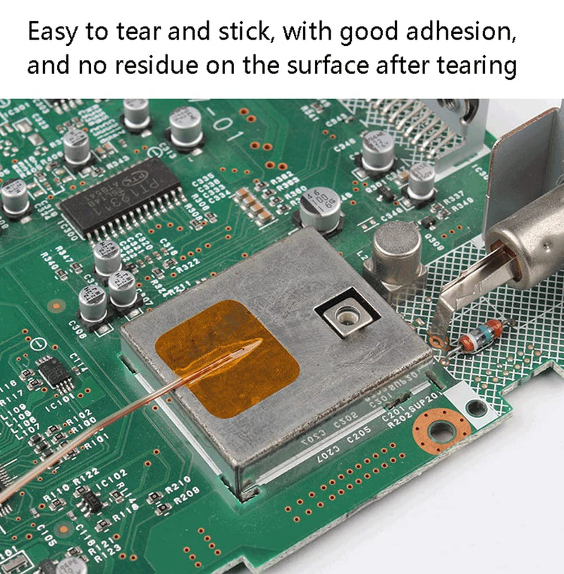 Thermocouple Stickers - 500 Pcs, Up to 200 °C/ 392°F, High Temperature Sensing Line Fixed Tape, Fixed Adhesive Tape for Temperature Measurement Line, K-Type Sensor Probe Sticker
